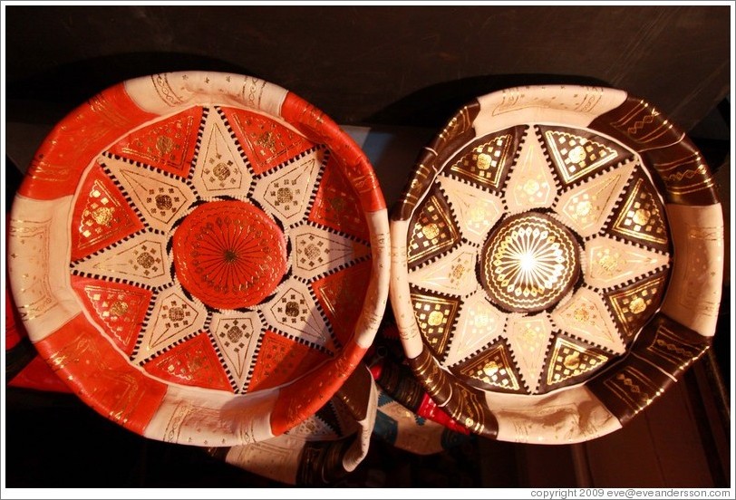 Ottomans for sale in the souks.