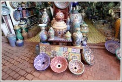 Pottery for sale in the souks.