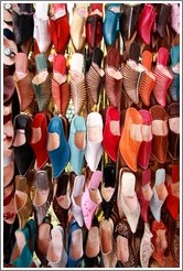 Shoes for sale in the souks.