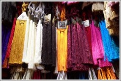 Tassels for sale in the souks.