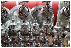 Teapots for sale in the souks.