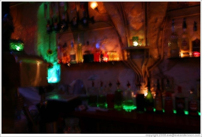 Bar with absinthe.