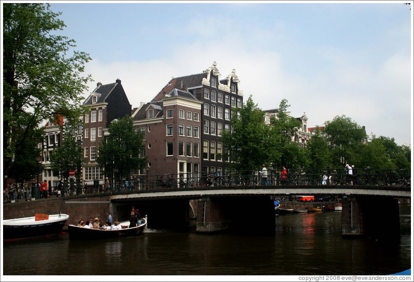 Bridge across Singel canal, Centrum district.