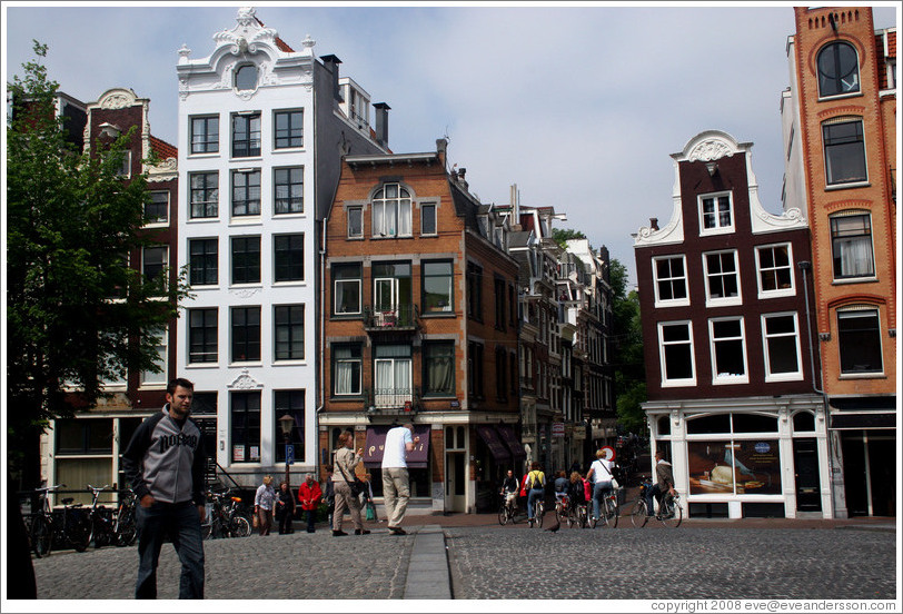 Buildings on Singel street, Centrum district.