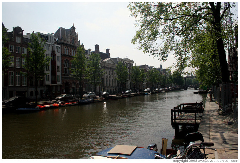Canal and buildings on Kloveniersburgwal, Centrum district.