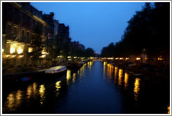 Canal in Centrum district, night.