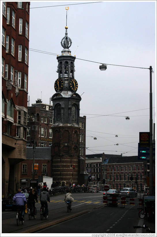 Munttoren (Mint tower) at Amstel and Singel, Centrum district.