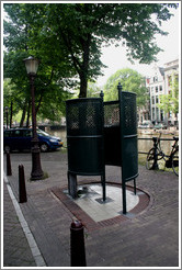 Urinoir (partially exposed outdoor standing toilet).  Centrum district.