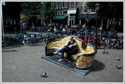 Couple on Bench, Nieuwmarkt, Red Light district.