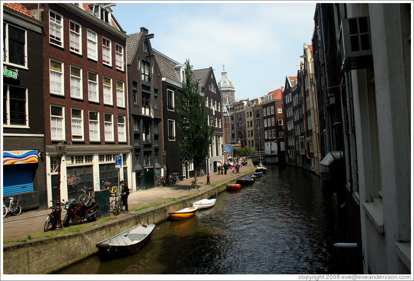 Oudezijds Achterburgwal canal, Red Light district.