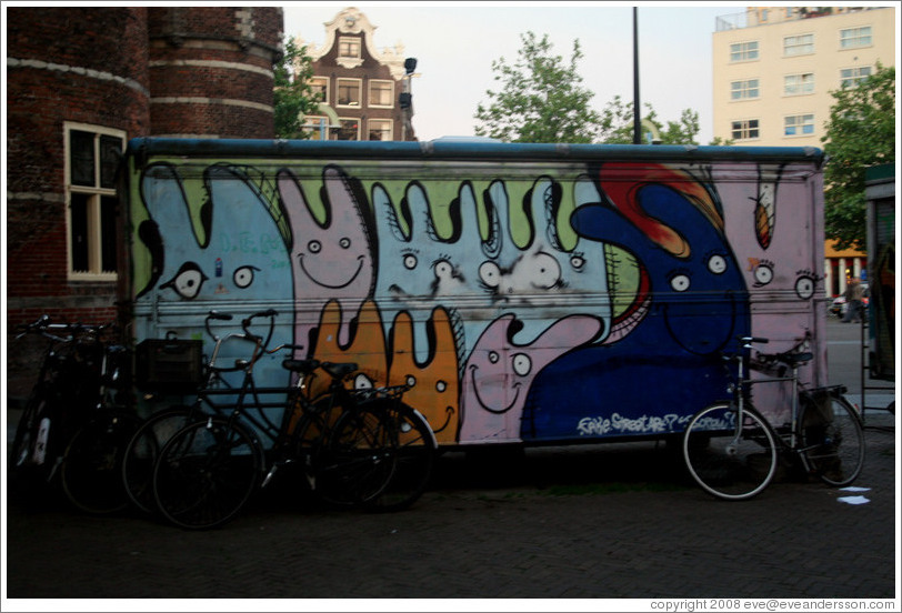 Rabbit graffiti.  Red Light district.