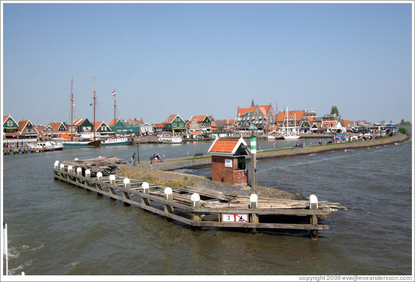 Volendam viewed from Markermeer (a large lake in Northern Holland).