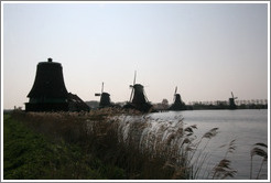 Windmill silhouettes.