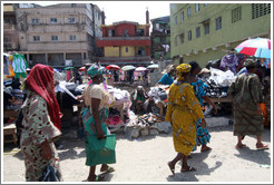 Women walking. Lagos Island.