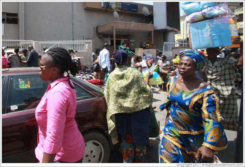 Women walking. Lagos Island.