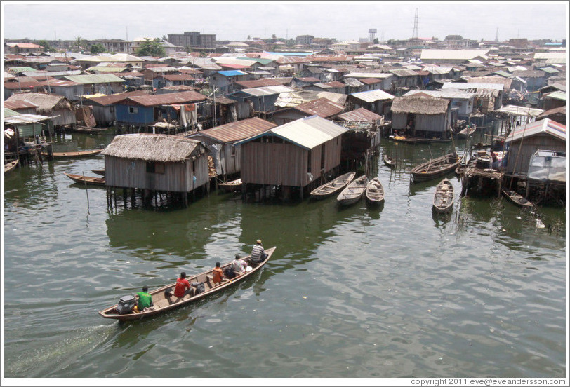 Makoko, a slum on the Lagos Lagoon.
