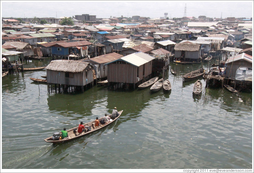 Makoko, a slum on the Lagos Lagoon.
