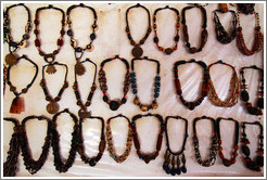 Necklaces. Market, Victoria Island.