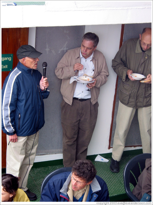 Andy Carver on the boat to Finnkroken.