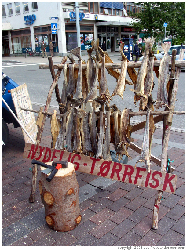 Dried fish at the market downtown.