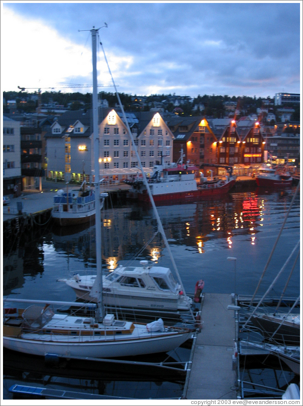 Troms&oslash; at midnight.