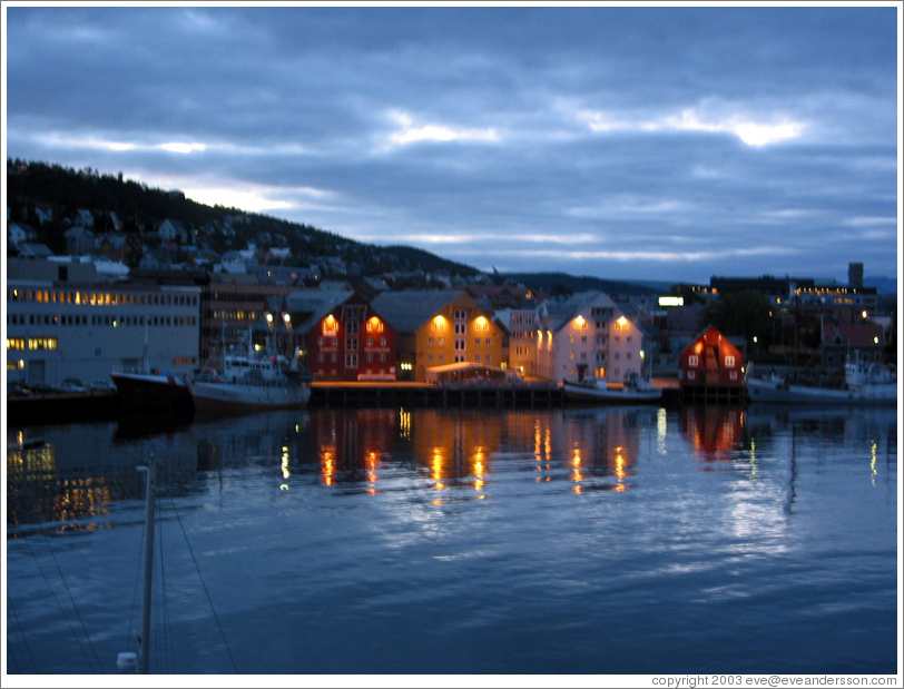 Troms&oslash; at midnight.