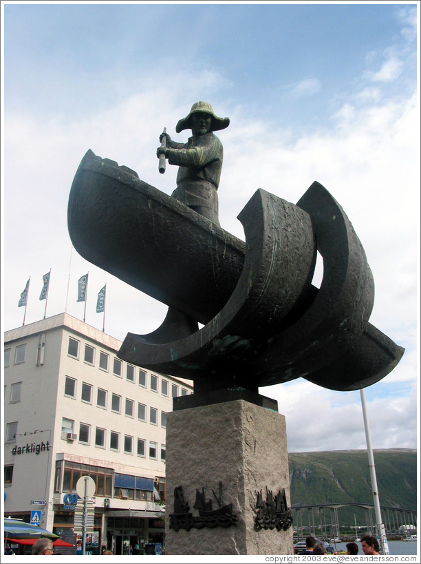 Statue at downtown market.