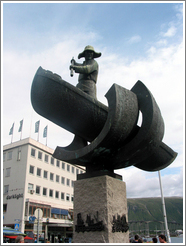 Statue at downtown market.