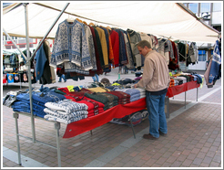 Sweaters at downtown market.