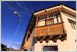 Balcony at the corner of Calle Maruri and Calle Romeritos.