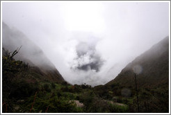 Cloud-filled valley, seen from the Inca Trail.