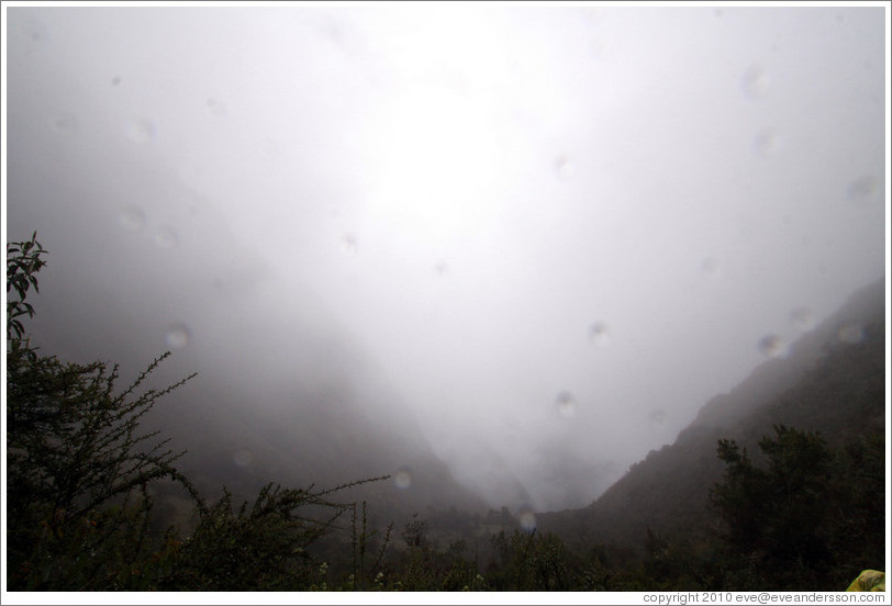 Rain on the Inca Trail.
