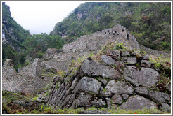 Ruins at the side of the Inca Trail.