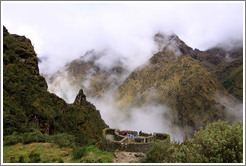 Ruins at the side of the Inca Trail.