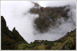 Ruins at the side of the Inca Trail.