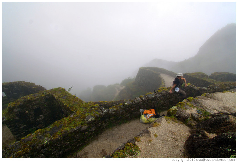 Ruins at the side of the Inca Trail.