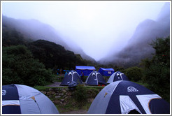 Camp at a campsite near the Inca Trail.