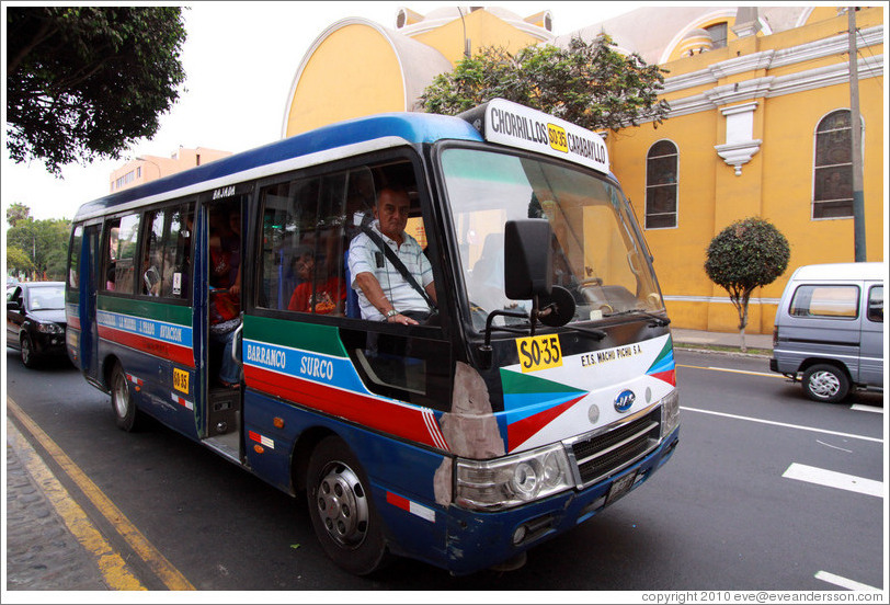Bus, Calle San Martin, Barranco neighborhood.