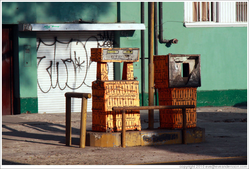 Old gas pumps, Calle San Martin, Barranco neighborhood.