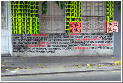 Graffiti beginning "Esta es mi letra", Calle San Martin, Barranco Neighborhood.