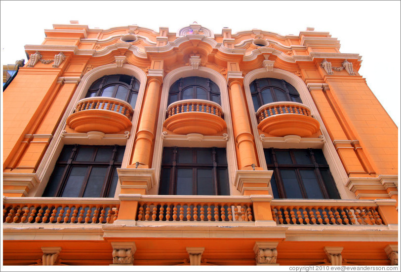 Orange building, Calle de Serrano, Historic Center of Lima.