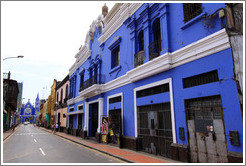 Blue building, Calle de Serrano, Historic Center of Lima.