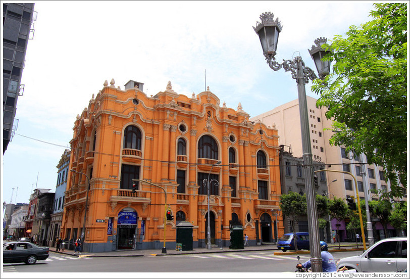 Orange building, Calle de Serrano, Historic Center of Lima.