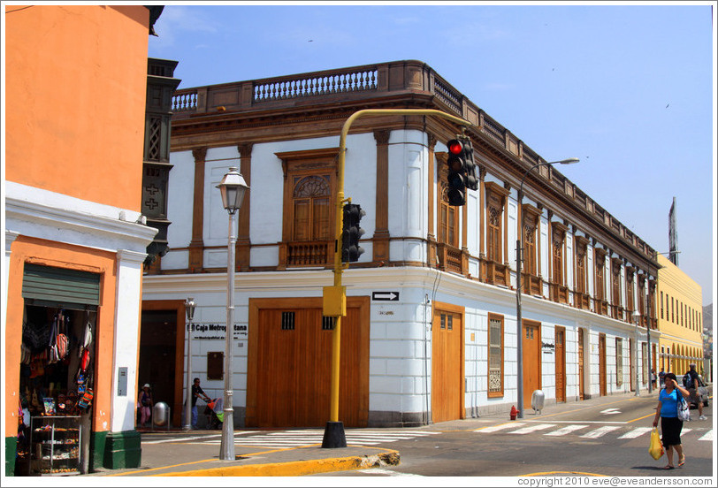 Wooden building, Calle Lampa, Historic Center of Lima.