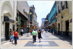 Jir?e la Uni?a pedestrian street, Historic Center of Lima. 