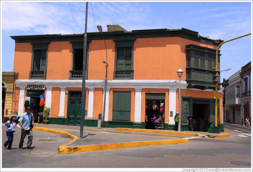 Orange building, Calle Lampa, Historic Center of Lima.