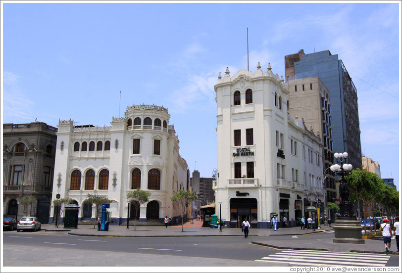 Buildings near the Plaza San Mart? Historic Center of Lima.