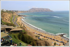 View of the beach, El Malec?Miraflores neighborhood.