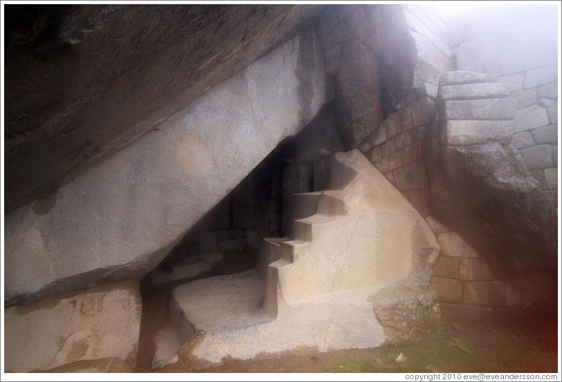 Cave below the Temple of the Sun, Machu Picchu.