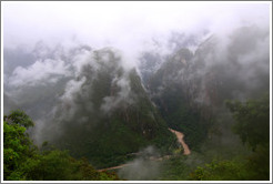 View of Urubamba River from Machu Picchu.